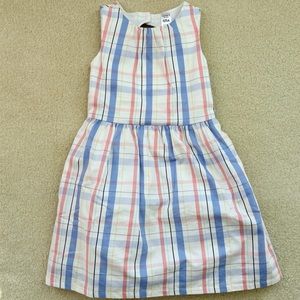 Girls Pink white and blue plaid Easter Dress Carter’s Size 5